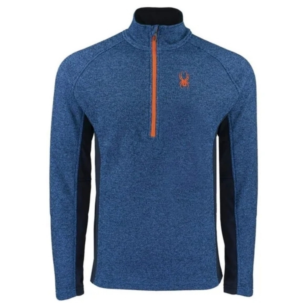 Spyder Outbound Spider Blue Half-Zip Pullover Sweatshirt Jacket Medium - Picture 11 of 11